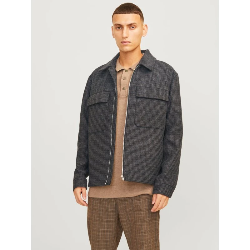 Jack & Jones Overskjorte Crussel Wool Blend, Sort