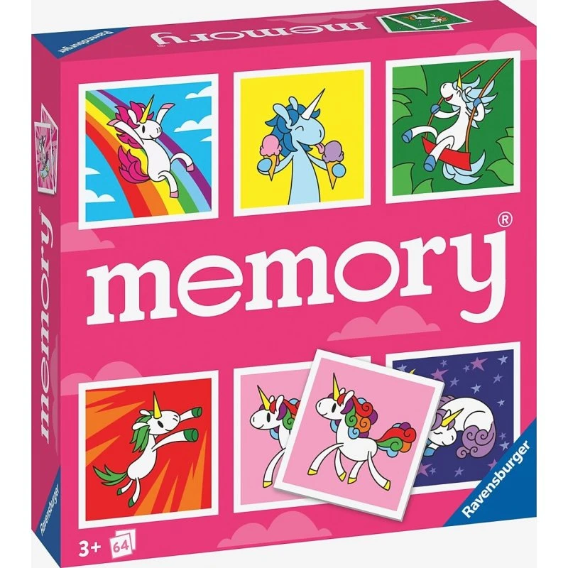 Ravensburger Enhjørning Memory - Huskespil med 64 brikker
