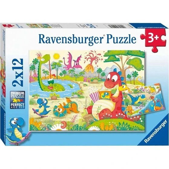 Ravensburger My Dino Friends Puslespil - 2x12 stk.