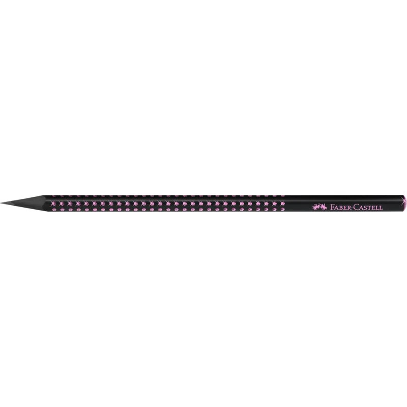 Faber-Castell Sparkle Blyant - Sort med Pink Glitter