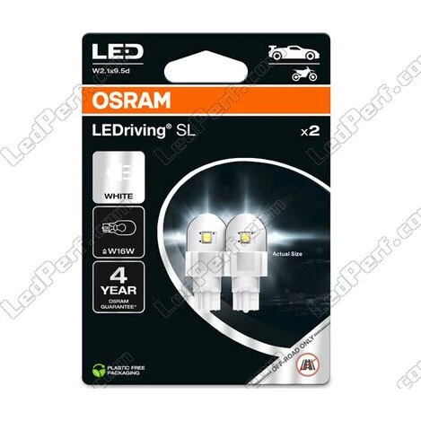 Osram LED Pære W16W 6000K - 2 stk.