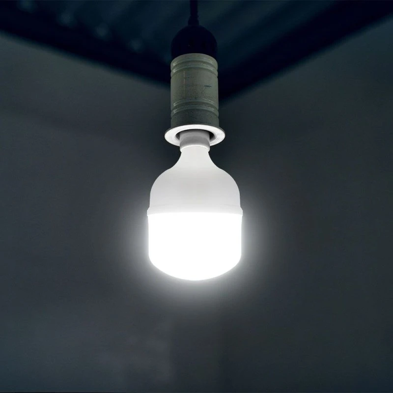 E27 60W LED Pære T160 - 6600 Lumen - Kold hvid med E40 adapter