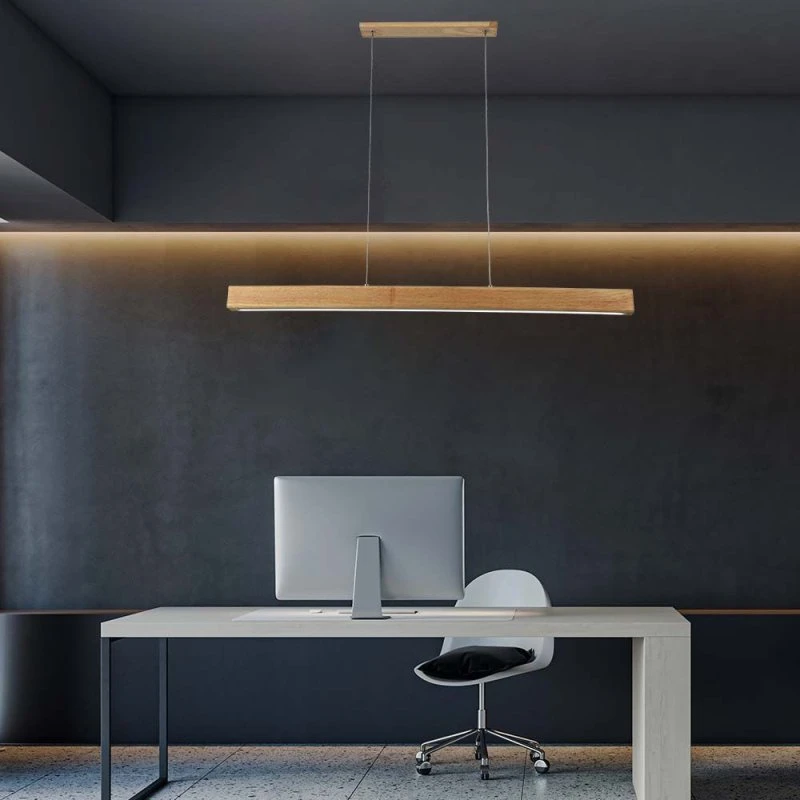 12W LED pendel i træ - 4000K, 80cm, inkl. lyskilde