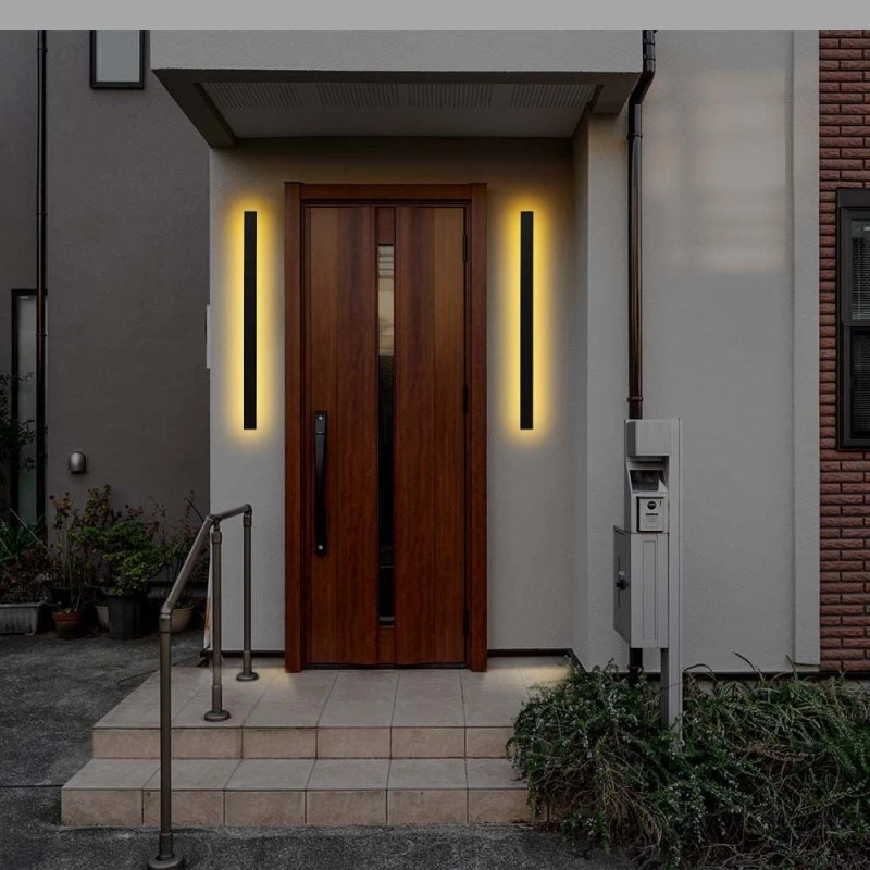 10W LED Lineært Væglys, Sort, IP65, 4000K, 1300lm, 51cm