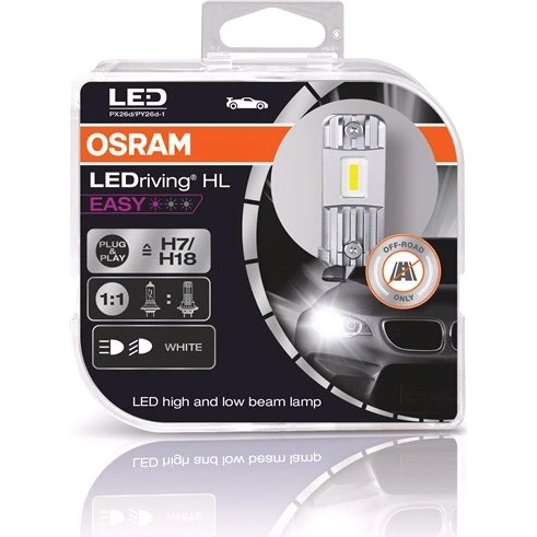OSRAM LEDriving HL Easy H7/H18 12V sæt (2 stk)