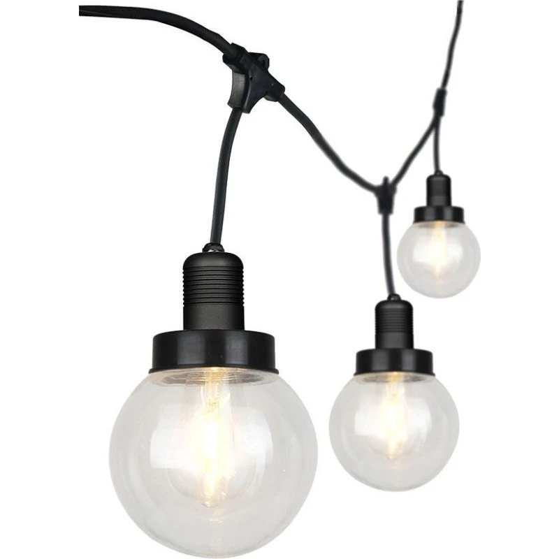 LED Lyssnor 3m Mat Sort - 6 Pærer IP65