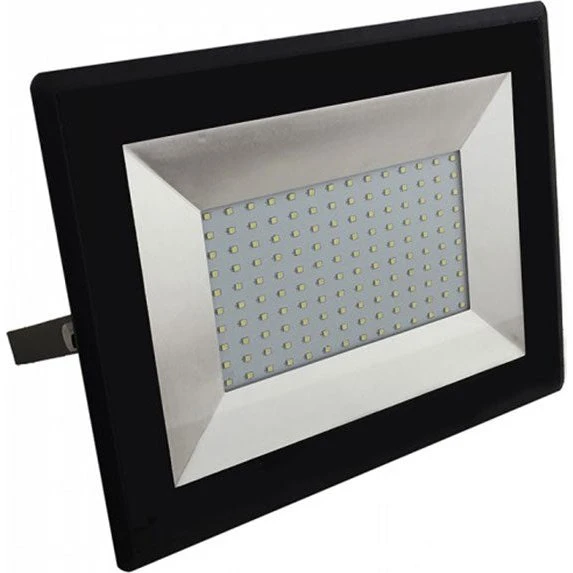 100W LED projektør 4000K 8500Lm sort