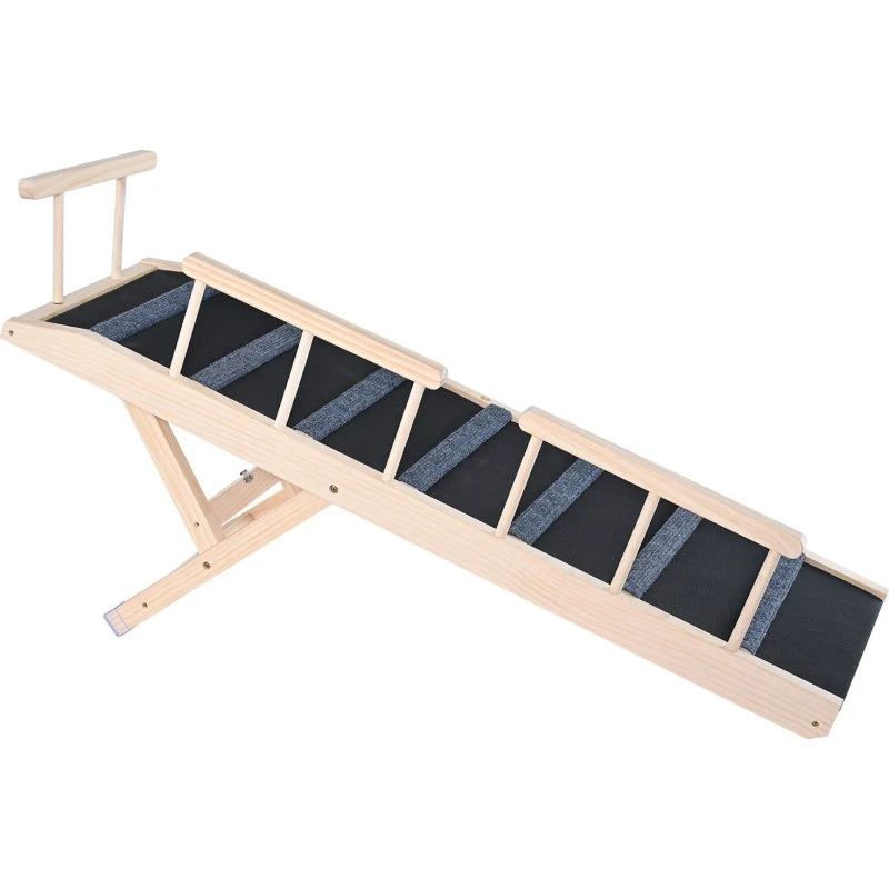 Hundetramp Justerbar Hundetrape i Træ - 120x41.9x6.1 cm