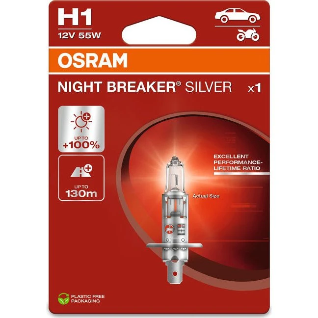 Osram Night Breaker Silver H1 12V 55W (64150NBS) – 1 stk