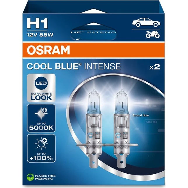 Osram Cool Blue Intense H1 12V 55W - 2 stk.