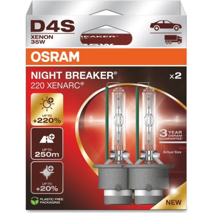 Osram Night Breaker 220 Xenarc D4S +220% (2-pak)