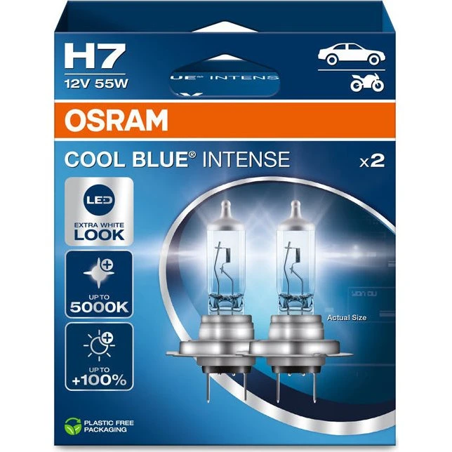 Osram Cool Blue Intense H7 12V/55W - 2 stk.