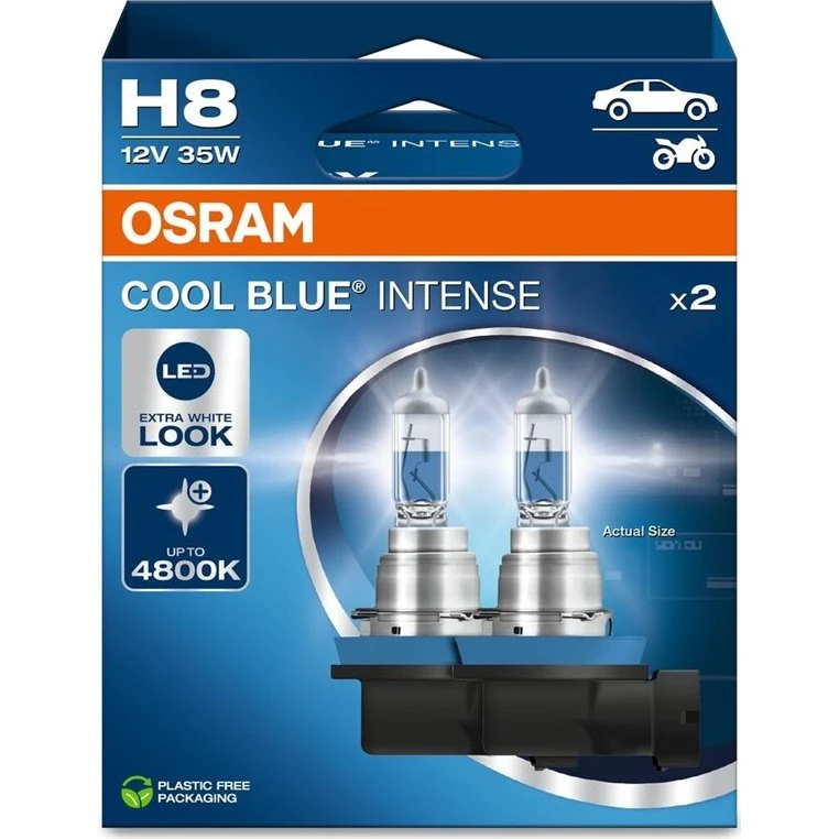 Osram Cool Blue Intense H8 12V 55W - Sæt 2 stk.