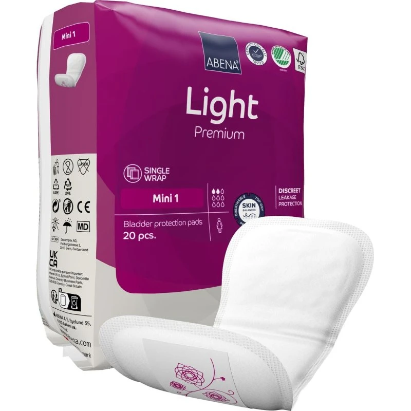 Abena Light Mini 1, 20 stk - Pink