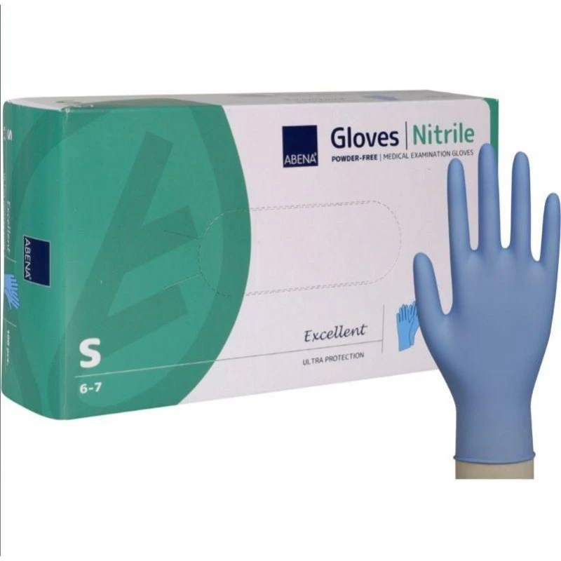 Abena Excellent undersøgelseshandske nitril, blå, pudderfri, 100 stk