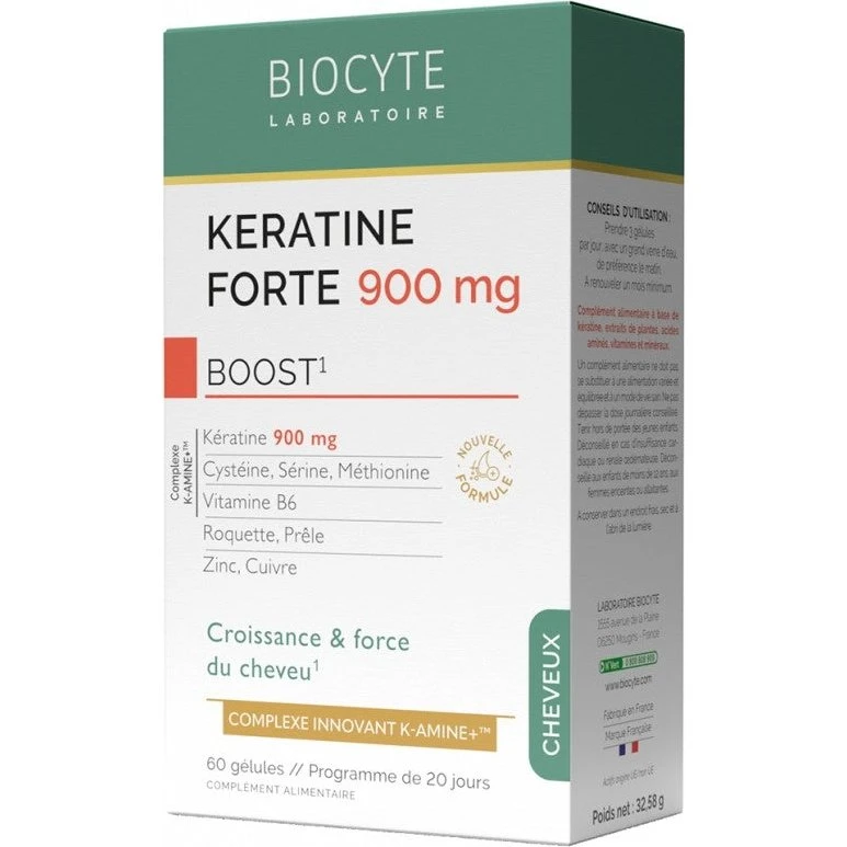 Biocyte Keratin Forte 900mg Boost - 60 kapsler