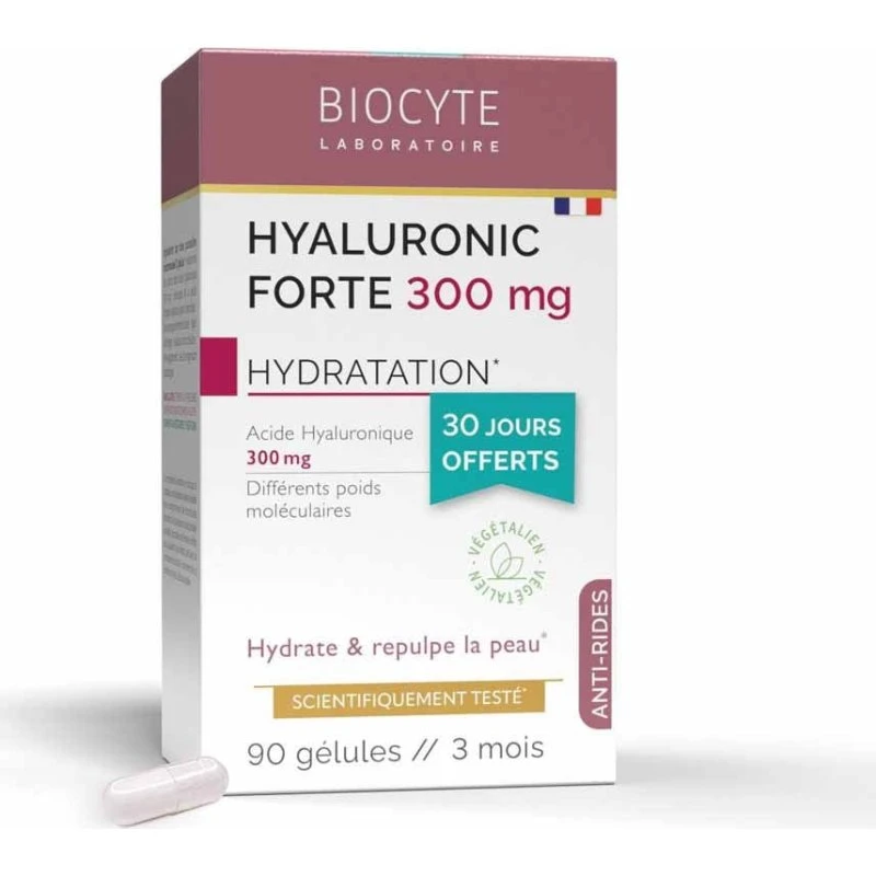 Biocyte Hyaluronic Forte 300mg Anti-aging Pakke (3x30 kapsler)