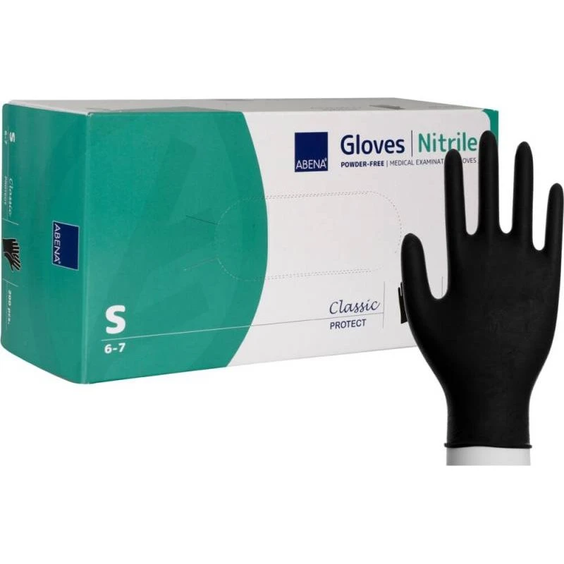 ABENA Classic Protect 200 stk. nitrilhandsker S, sort