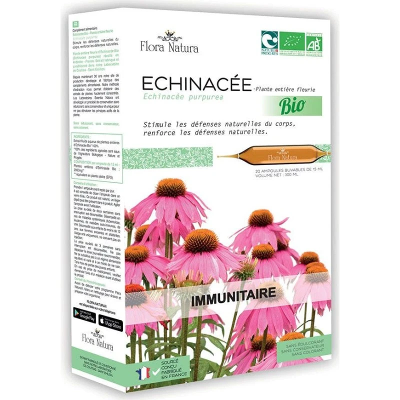 Flora Natura Echinacea Bio Immune - 20 hætteglas