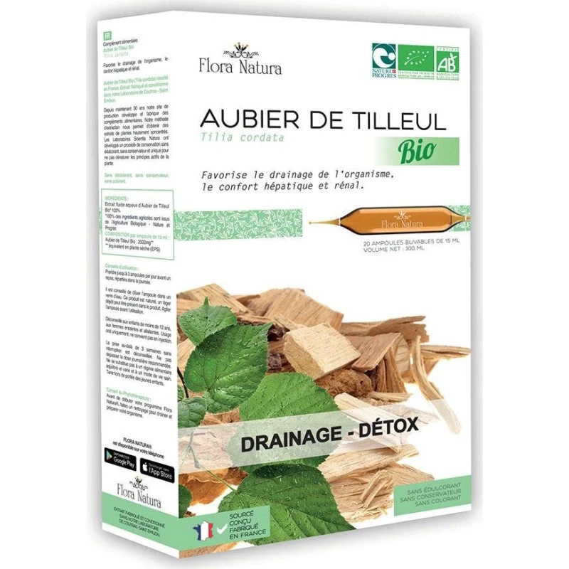 Flora Natura Organic Lime Tree Dræning og Afgiftning (20 stk)