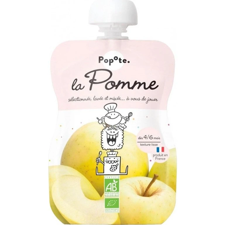 Popote La Pomme Økologisk Æblemos 120g