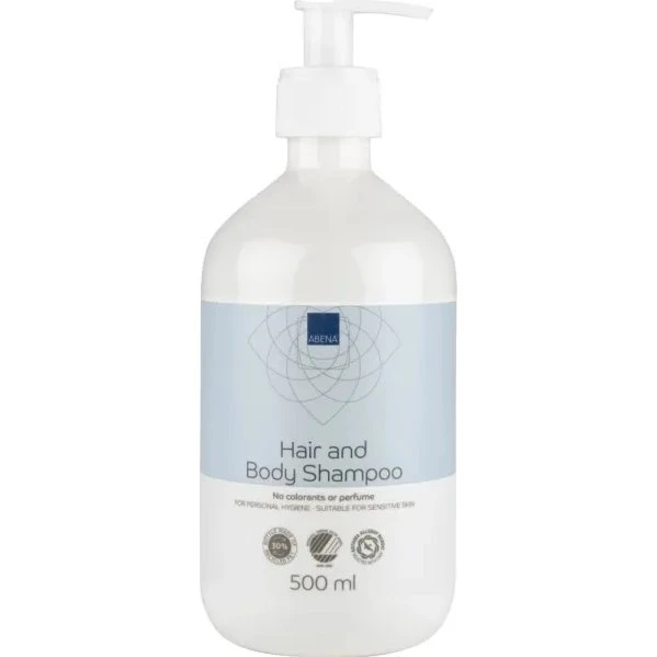 ABENA Hår- og Bodyshampoo 500 ml (6 stk) uden farve/parfume