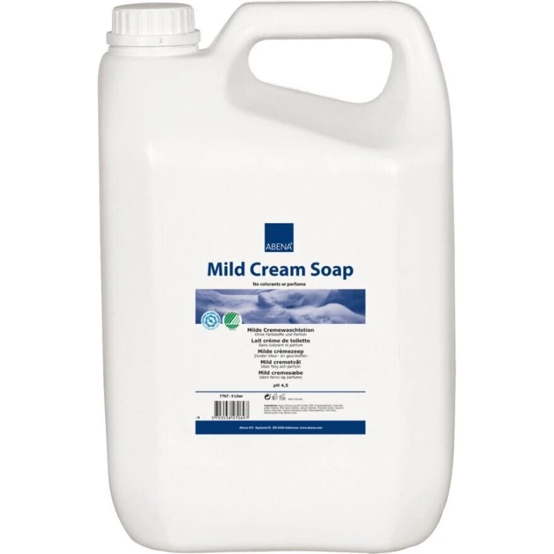 Abena Cremesæbe Mild uden farve og parfume, 5 L