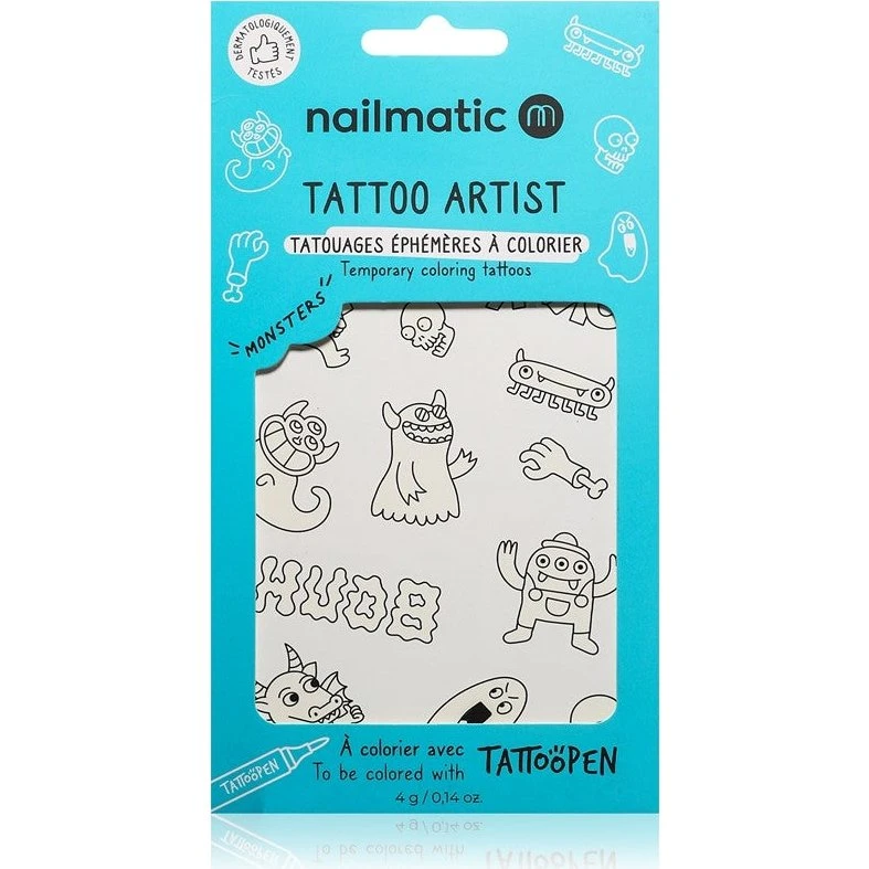 Nailmatic Tatoveringskunstner Monsters - Farvelægning 9x16,3 cm