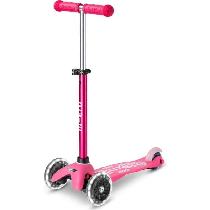 Micro Mini Deluxe LED løbehjul - Pink