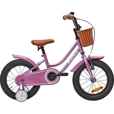 PUCH børnecykel 14" 1 gear – lyserød med støttehjul