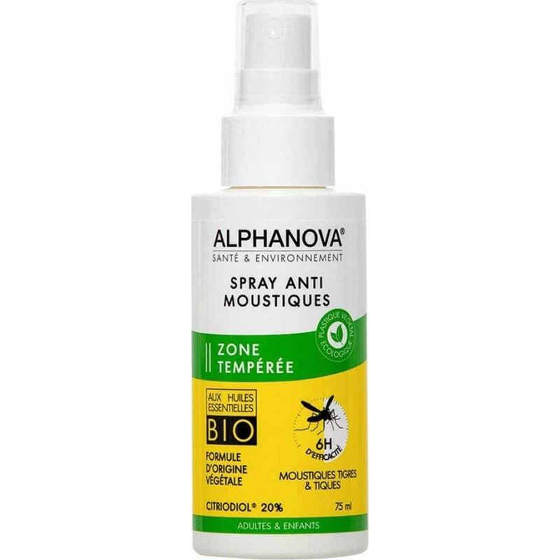 Alphanova Myggespray til tempererede områder, 75ml