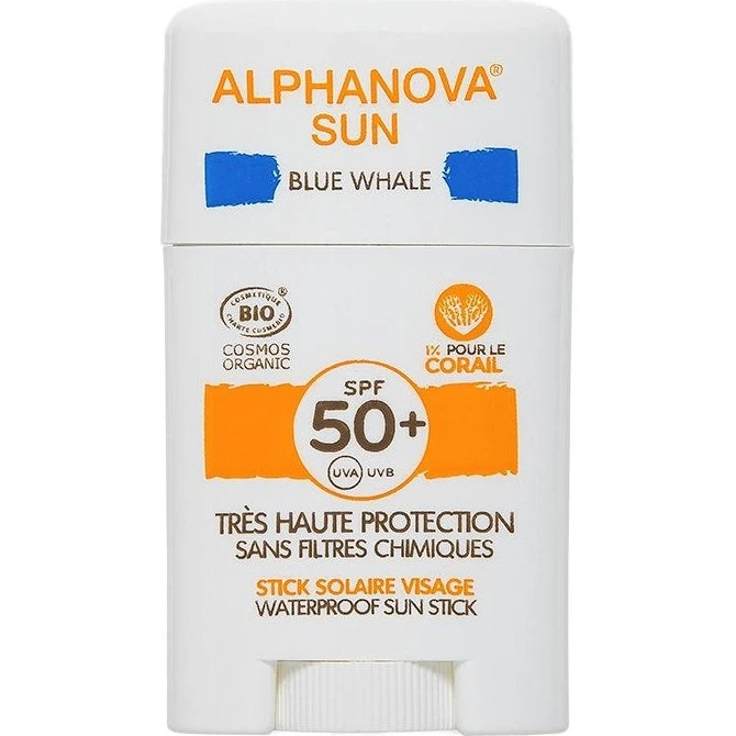 Alphanova Blue Whale SPF50+ Økologisk Ansigtssolpind 12g