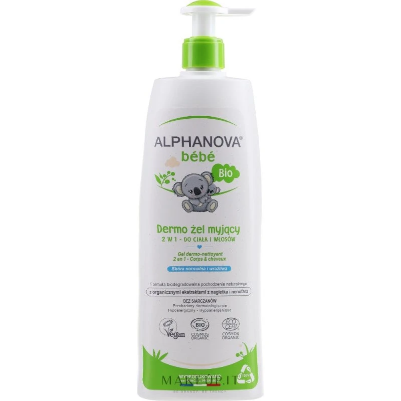 Alphanova Bambino Dermo Cleanser BIO Hår & Krop 500ml