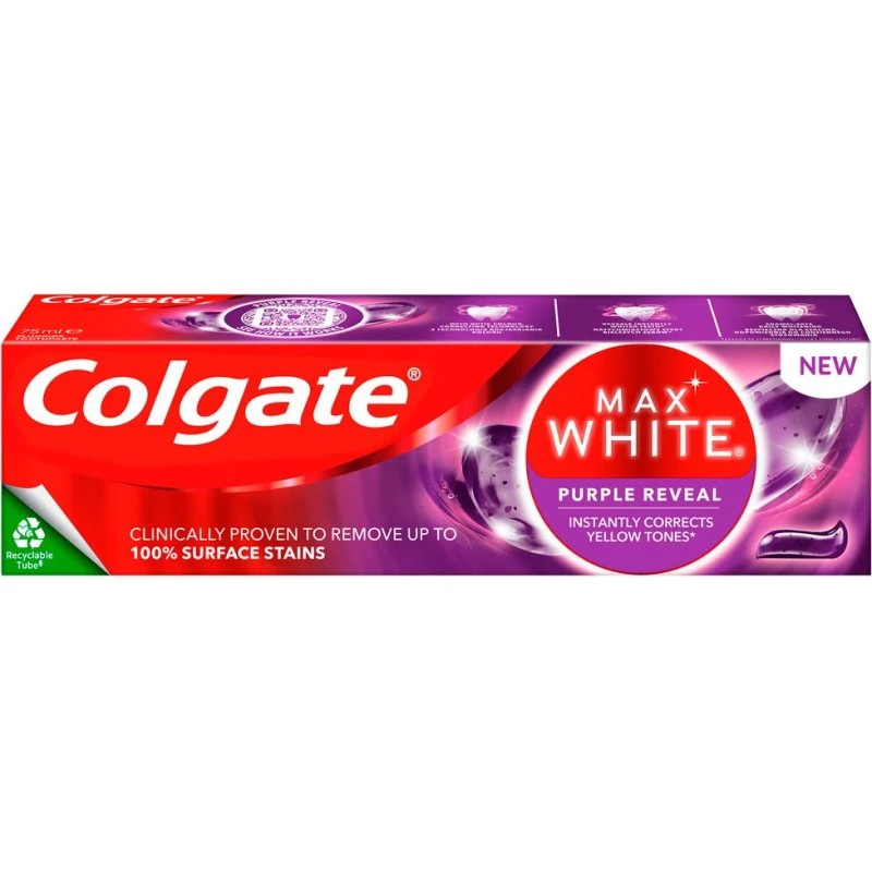Colgate Max White Purple Tandpasta, 75 ml