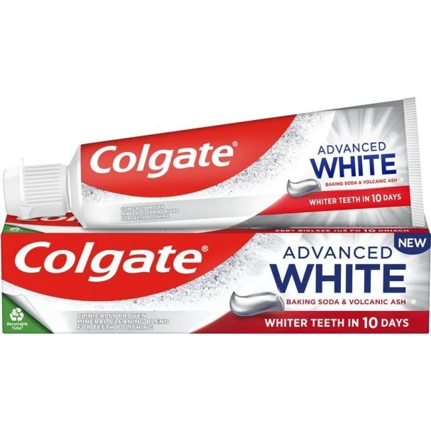 Colgate Advanced White Baking Soda & Volcanic Ash tandpasta, 75 ml