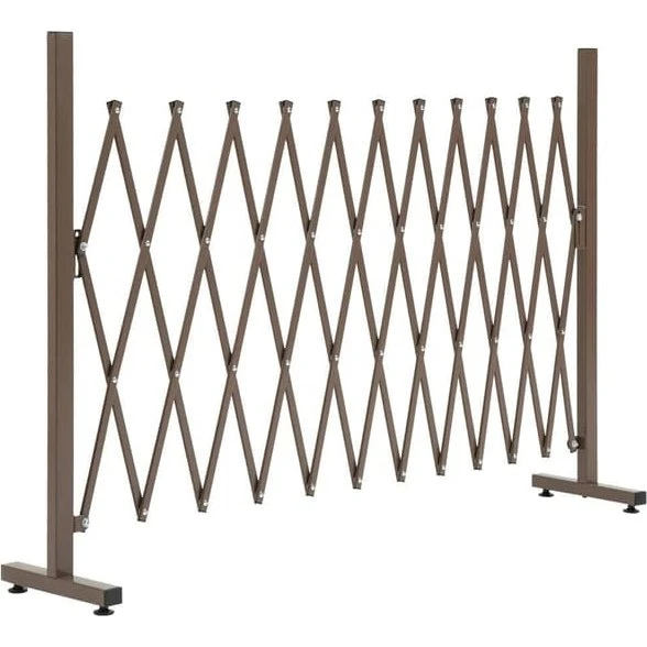 Saksehegn udtrækkeligt 35–300 cm, brun aluminium, H103,5 cm