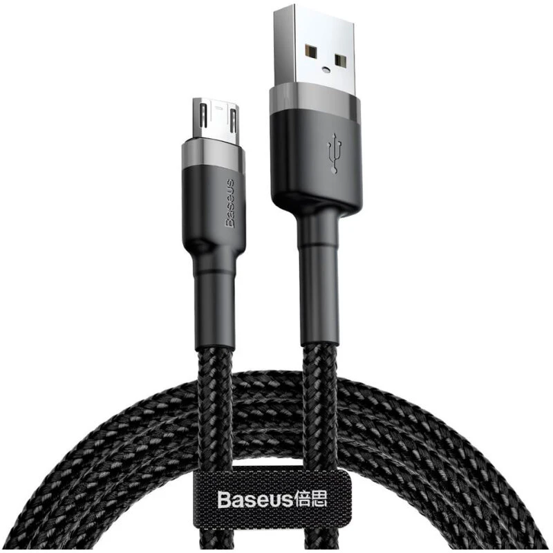 Baseus Cafule Micro-USB kabel 0,5 m 2,4A (grå/sort)