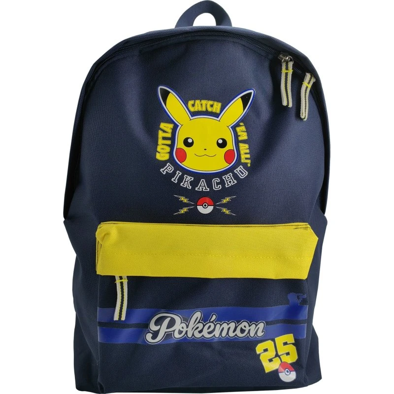 Pokémon Pikachu rygsæk - 14L - Navy med frontlomme