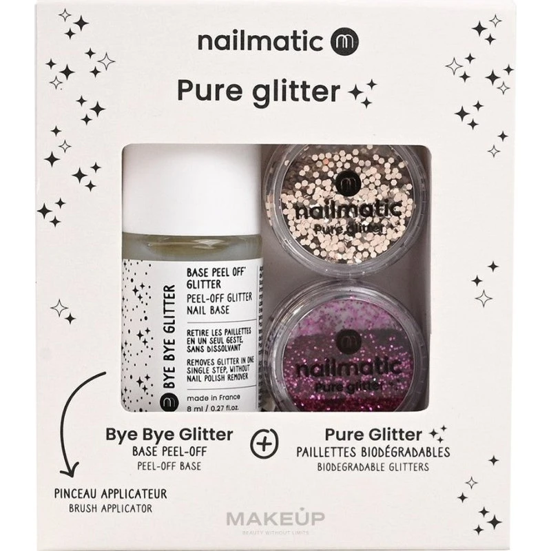 Nailmatic Glitter Sæt til Ansigt og Krop - 3 dele
