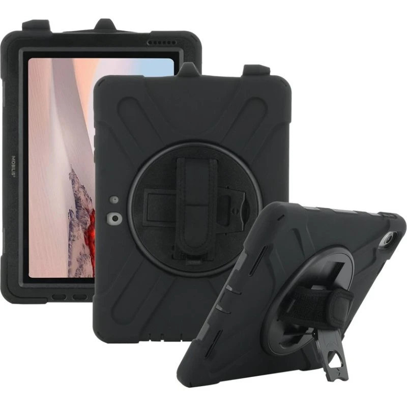 Mobilis All in Case til Surface Go 1/2/3/4 - Sort med skulderrem