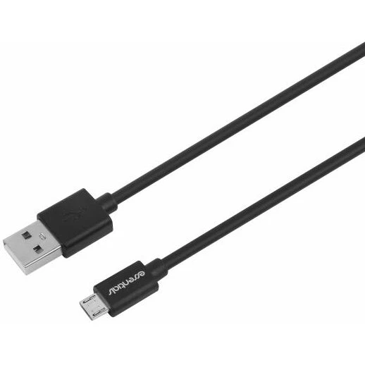 Essentials USB-A til Micro-USB kabel 2 m, sort