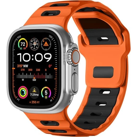 Silikone rem til Apple Watch 42/44/45/46/49mm - Orange