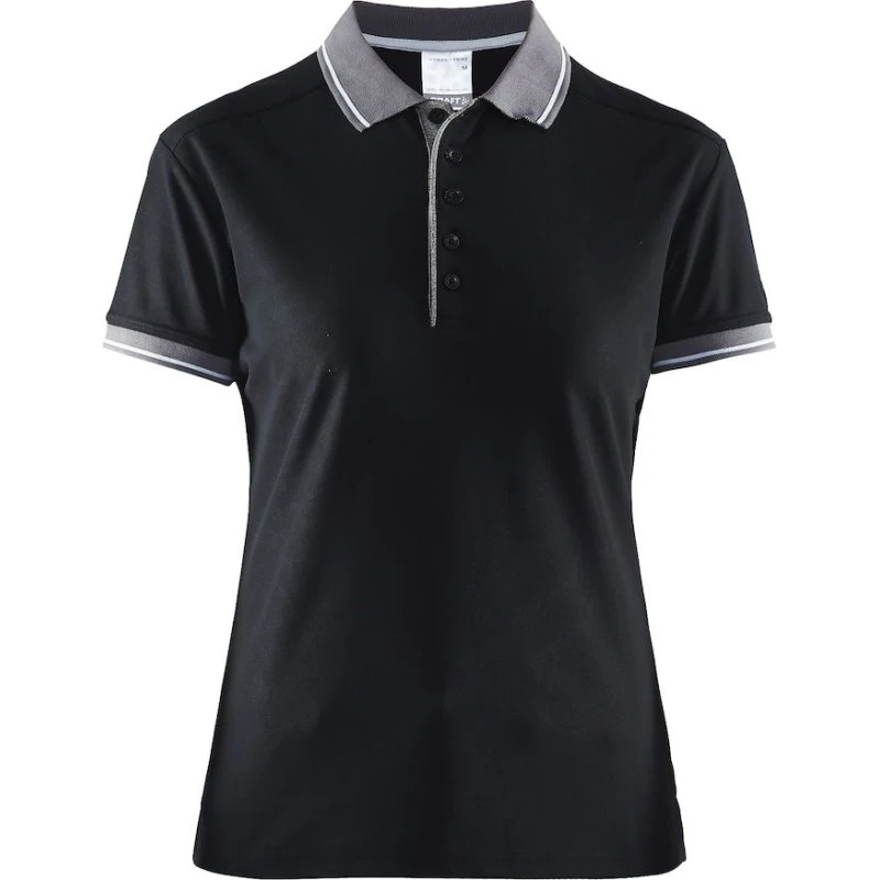 Craft Noble Polo Pique T-shirt Sort/Grå