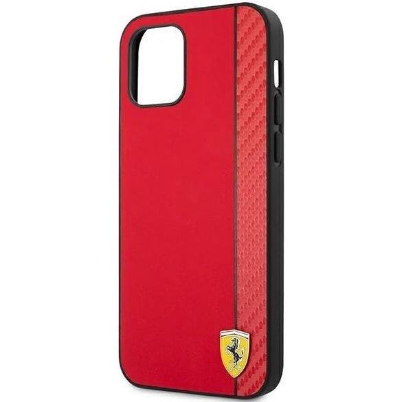 Ferrari On Track Carbon Stripe Case til iPhone 12 Pro Max - Rød