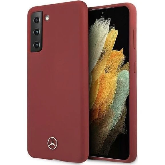 Mercedes Silicone Line Case til Samsung Galaxy S21 - Rød