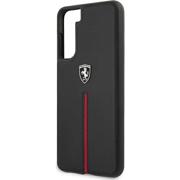 Ferrari Off Track Leather Nylon Stripe Case til Samsung Galaxy S21
