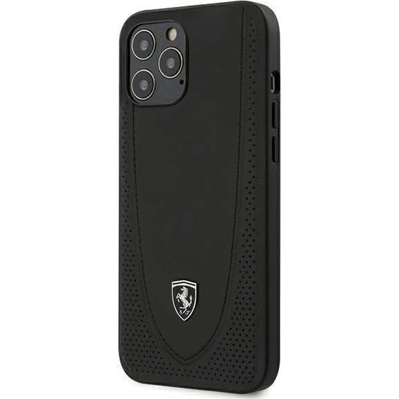 Ferrari Off Track Perforated Case til iPhone 12 Pro Max - Sort