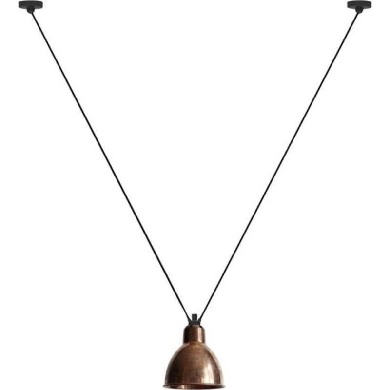 Lampe Gras 323 L Pendellampe - Rå Kobber & Hvid