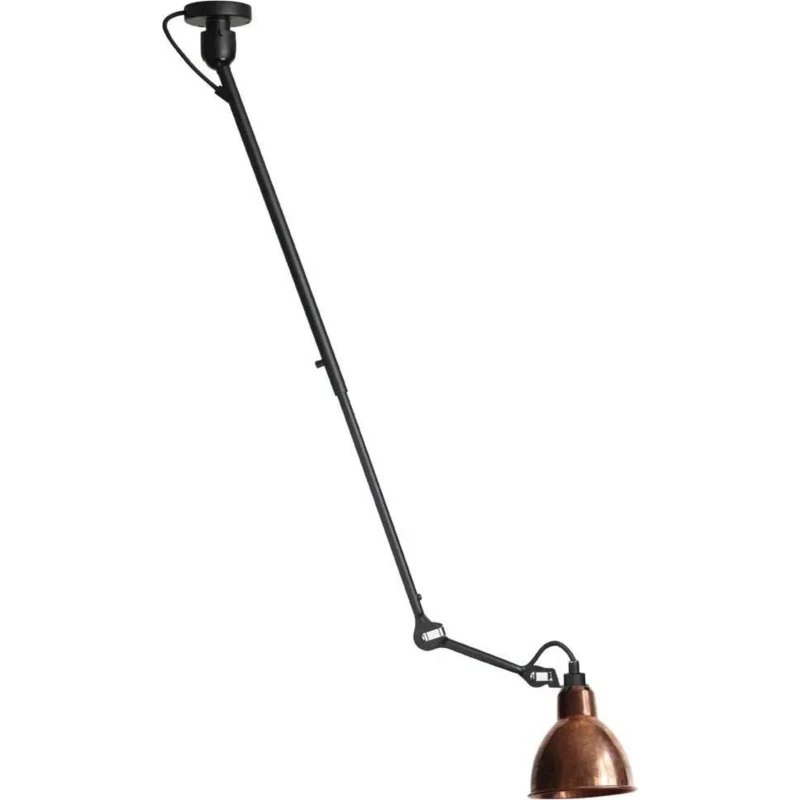 Lampe Gras 302 Loftlampe - Sort/Rå kobber