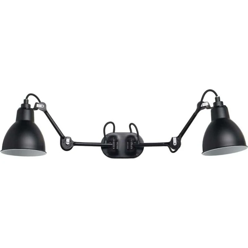 Lampe Gras 204 Double væglampe - Sort